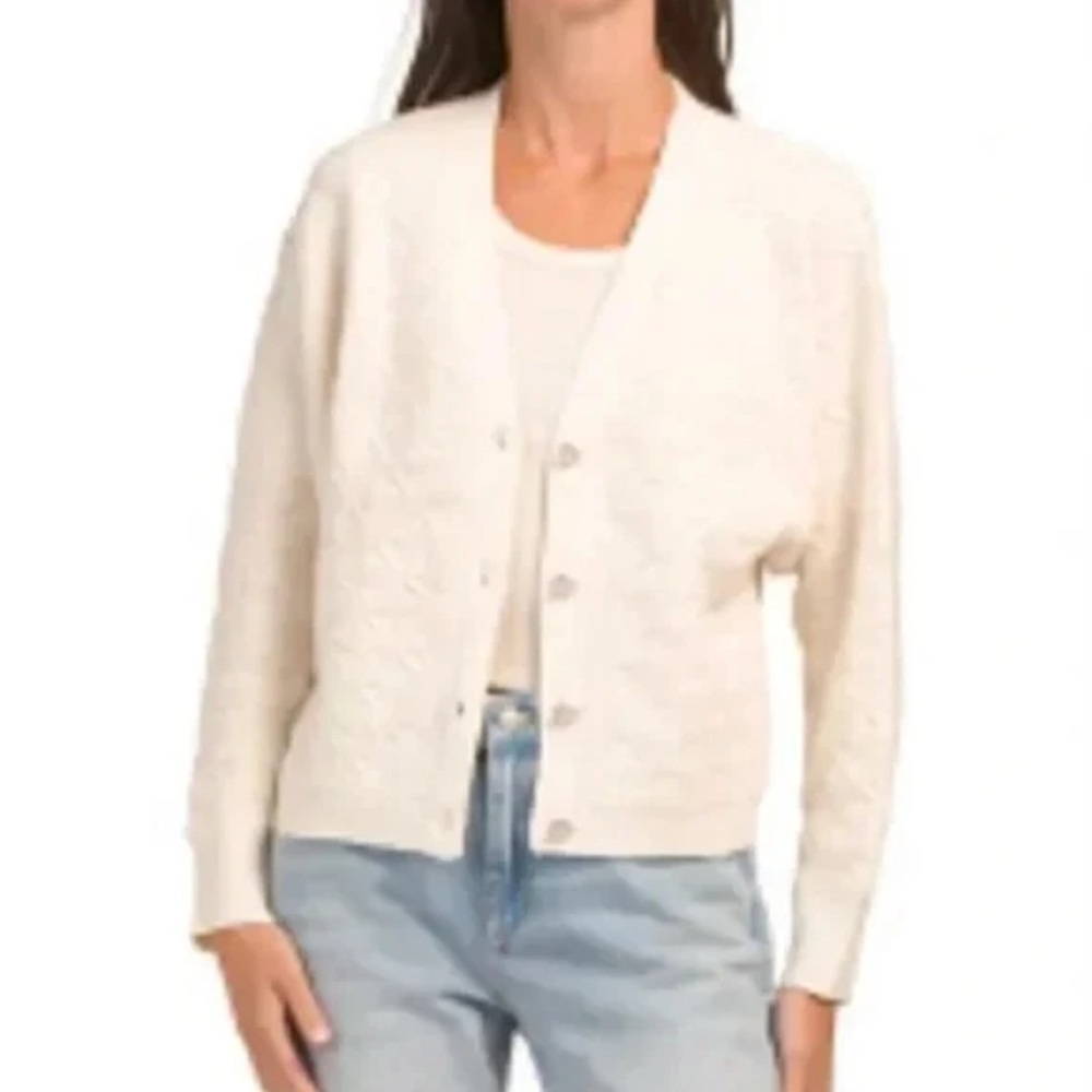 NWT JOIE Knit Flower Cardigan